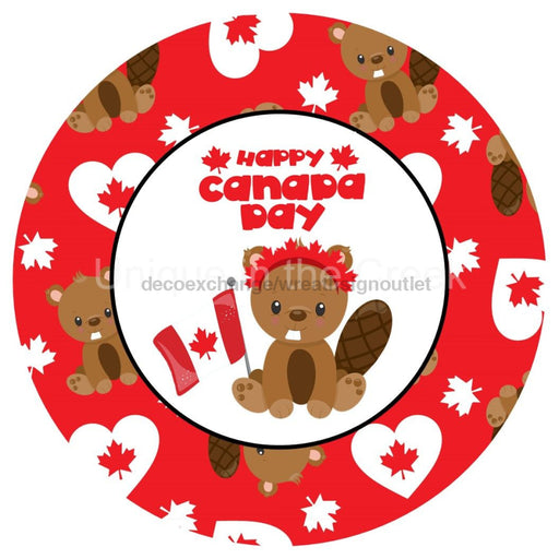 VINYL DECAL | HAPPY CANADA DAY | BEAVER| PATRIOTIC | CANADA - Unique in the Creek LTD