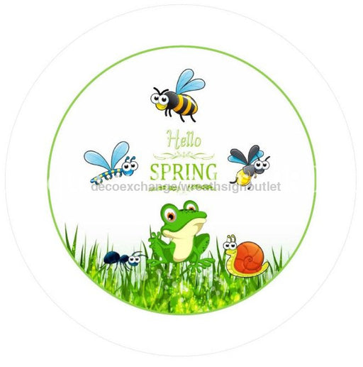VINYL DECAL | HELLO | BUGS | FROG | SPRING | SUMMER - Unique in the Creek LTD