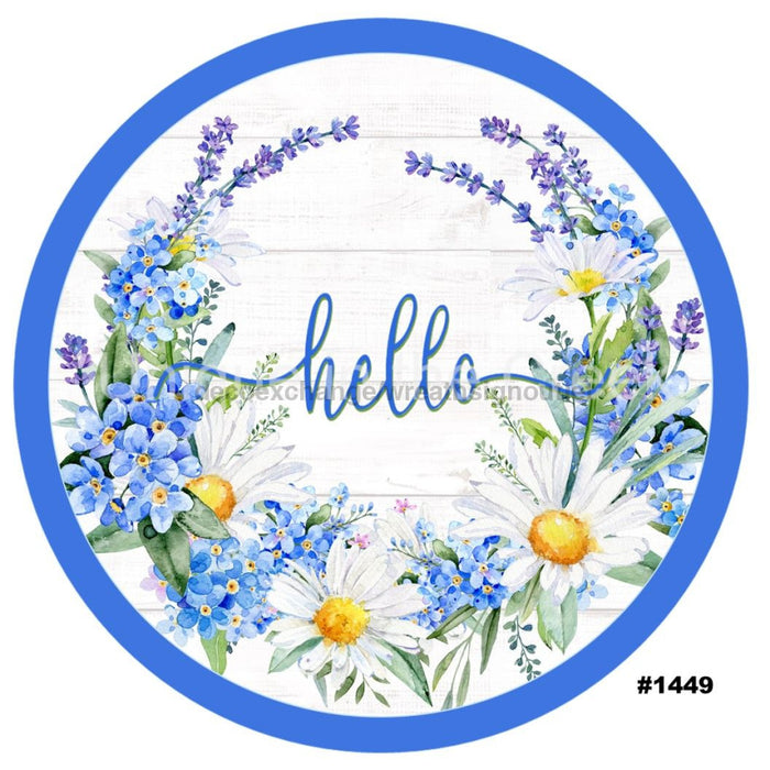 VINYL DECAL | HELLO | DAISY | FLOWER | SPRING | SUMMER - Unique in the Creek LTD