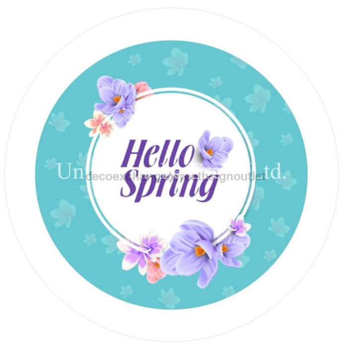 VINYL DECAL | HELLO SPRING | SPRING | FLOWERS - Unique in the Creek LTD