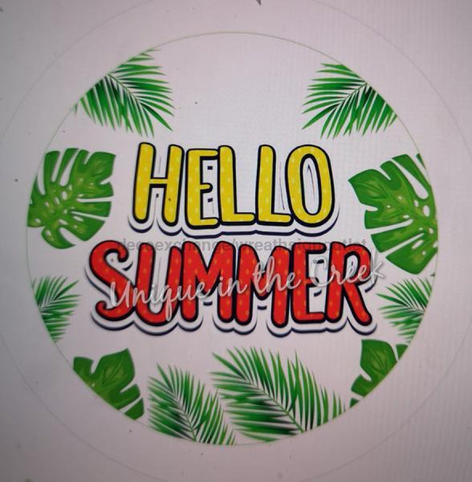 VINYL DECAL | HELLO SUMMER | WELCOME| SUMMER - Unique in the Creek LTD