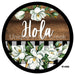 VINYL DECAL | HOLA | MAGNOLIA | SPANISH | SUMMER | SPRING | BUFFALO PLAID - Unique in the Creek LTD
