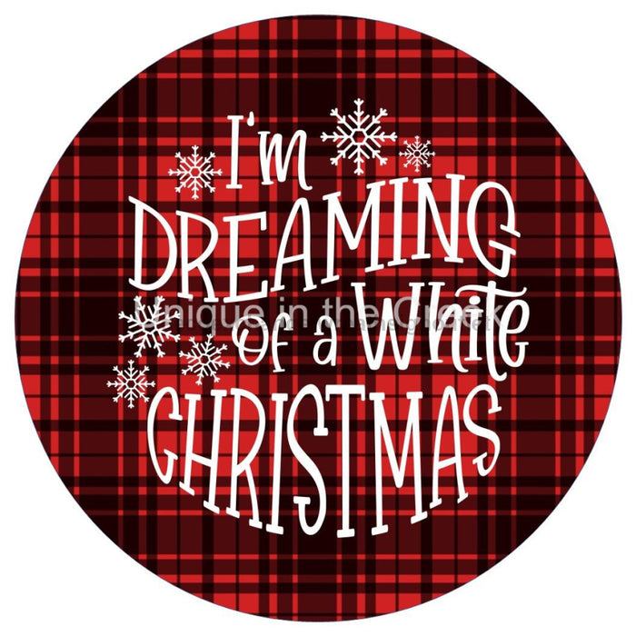 VINYL DECAL | I'M DREAMING OF A WHITE CHRISTMAS | RED | CHRISTMAS - Unique in the Creek LTD