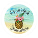 VINYL DECAL | IT'S 5 O'CLOCK SOMEWHERE | PINEAPPLE | BEACH | SUMMER - Unique in the Creek LTD