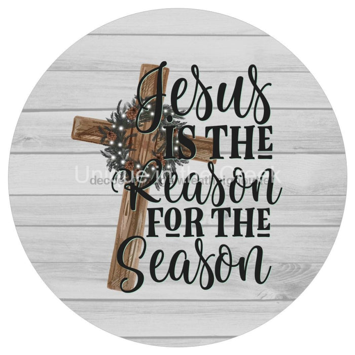 VINYL DECAL | JESUS IS THE REASON FOR THE SEASON | CROSS | RELIGIOUS | CHRISTMAS - Unique in the Creek LTD