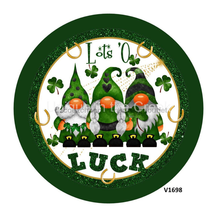 VINYL DECAL | LOTS O LUCK | GNOMES / CLOVER | ST PATRICKS DAY | HOLIDAYS - Unique in the Creek LTD