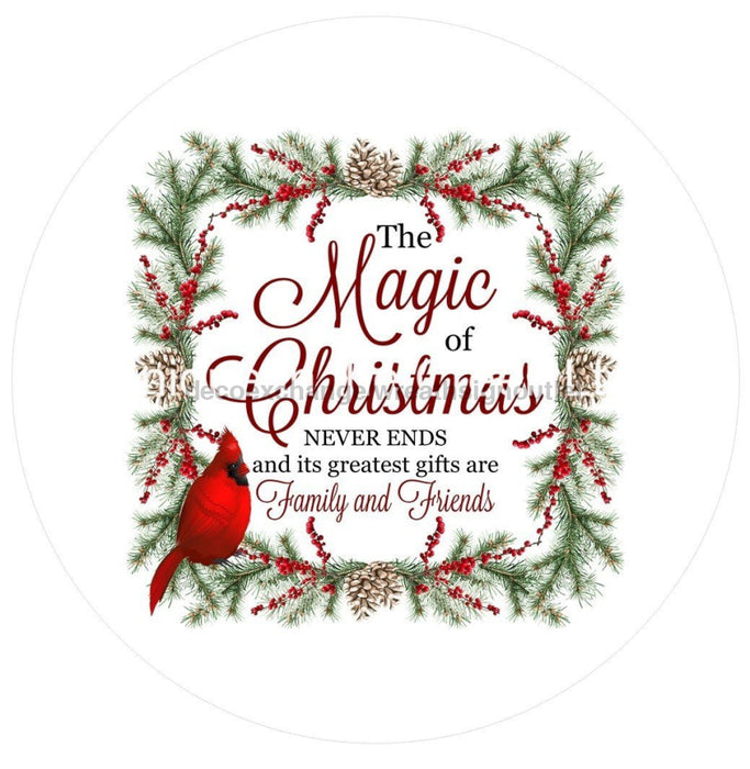 Vinyl Decal | Magic of Christmas | Cardinal | Winter - Unique in the Creek LTD
