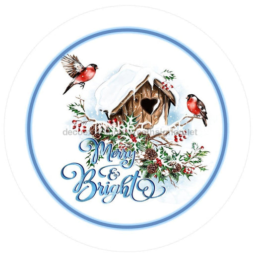 Vinyl Decal | Merry and Bright | Christmas | Winter - Unique in the Creek LTD