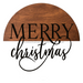 Wreath Sign, Merry Christmas 10" Round Metal Sign DECOE-159, Sign For Wreath, DecoExchange - DecoExchange