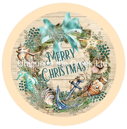 Vinyl Decal | Merry Christmas | Beach | Christmas | Winter - Unique in the Creek LTD