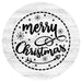 VINYL DECAL | MERRY CHRISTMAS | BLACK & WHITE | WINTER | CHRISTMAS - Unique in the Creek LTD