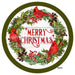 Vinyl Decal | Merry Christmas | Cardinals | Greenery | Christmas - Unique in the Creek LTD
