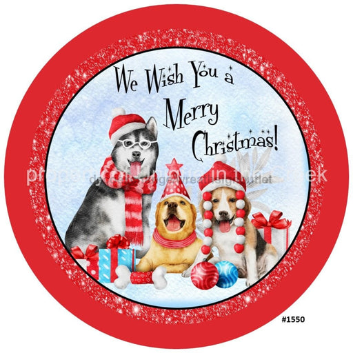 Vinyl Decal | Merry Christmas | Gifts | Dogs in Hats | Christmas | Pets - Unique in the Creek LTD