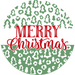 Wreath Sign, Merry Christmas Leopard, Christmas Sign, 10" Round, Metal Sign, DECOE-570, DecoExchange, Sign For Wreath - DecoExchange