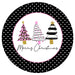 VINYL DECAL | MERRY CHRISTMAS | PINK & BLACK TREES | ANIMAL PRINT | CHRISTMAS - Unique in the Creek LTD