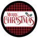 VINYL DECAL | MERRY CHRISTMAS | RED & BLACK | BUFFALO CHECK | V1360 - Unique in the Creek LTD
