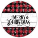 VINYL DECAL | MERRY CHRISTMAS | RED & BLACK | BUFFALO CHECK | V1366 - Unique in the Creek LTD