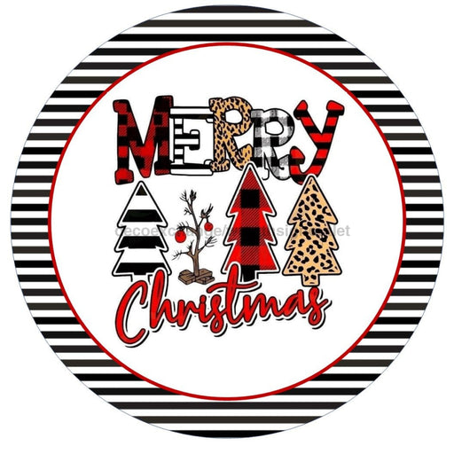 VINYL DECAL | MERRY CHRISTMAS | CHRISTMAS TREES | ANIMAL PRINT | BUFFALO CHECK | CHRISTMAS - Unique in the Creek LTD