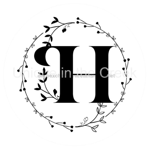 VINYL DECAL | MONOGRAM | LETTER H | EVERYDAY - Unique in the Creek LTD