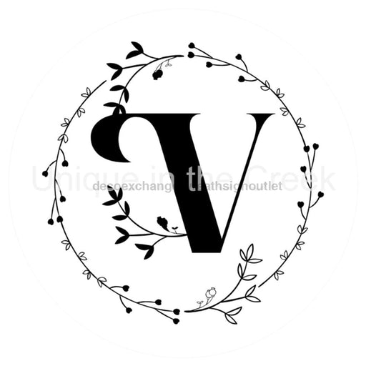VINYL DECAL | MONOGRAM | LETTER V | EVERYDAY - Unique in the Creek LTD