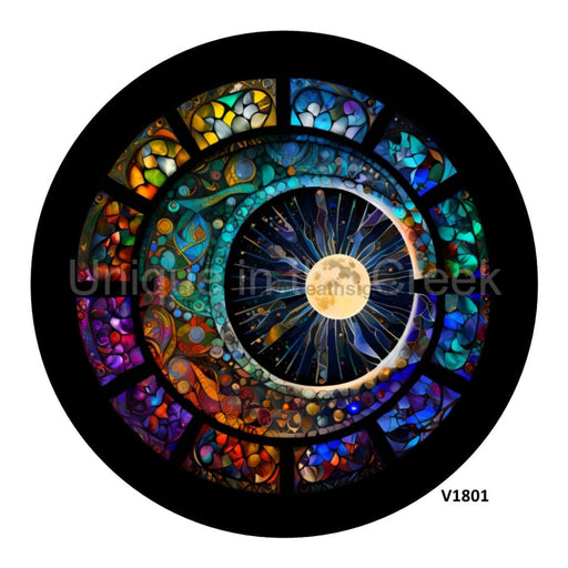 VINYL DECAL | MOON/SUN | STAIN GLASS | EVERYDAY - Unique in the Creek LTD