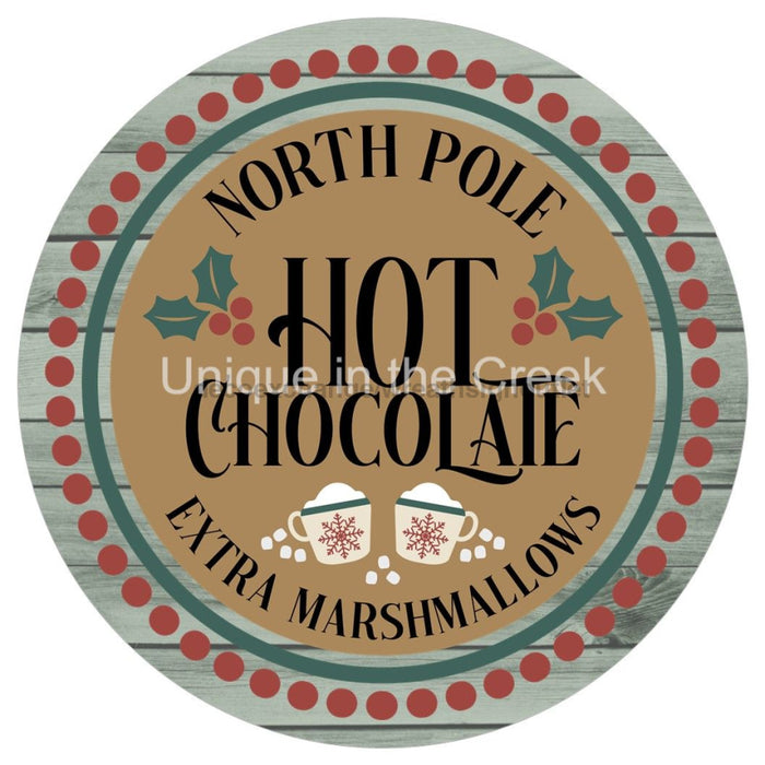 VINYL DECAL | NORTH POLE | HOT CHOCOLATE | EXTRA MARSHMALLOWS | CHRISTMAS - Unique in the Creek LTD
