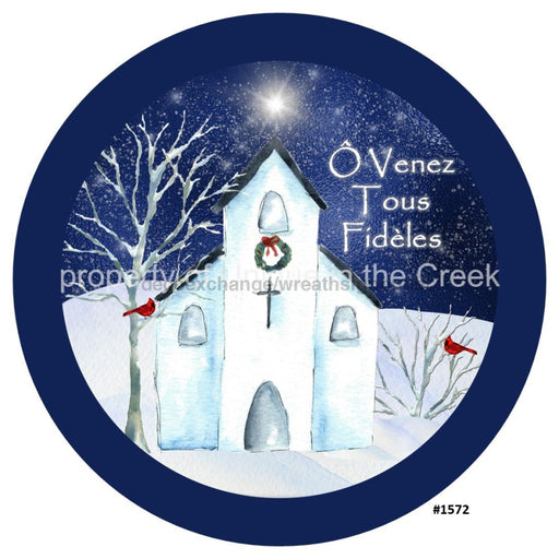 Vinyl Decal | O Venez Tous Fideles | Cardinals | Church | Winter | Christmas | French - Unique in the Creek LTD