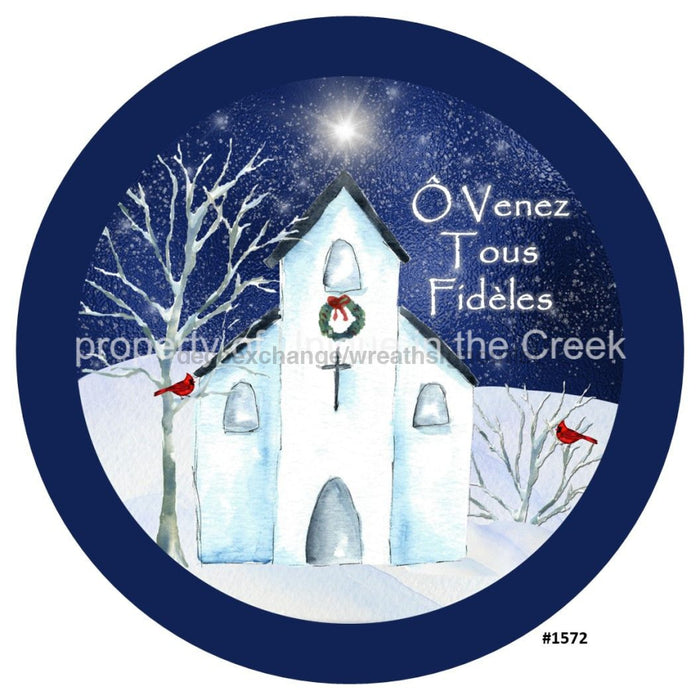 Vinyl Decal | O Venez Tous Fideles | Cardinals | Church | Winter | Christmas | French - Unique in the Creek LTD
