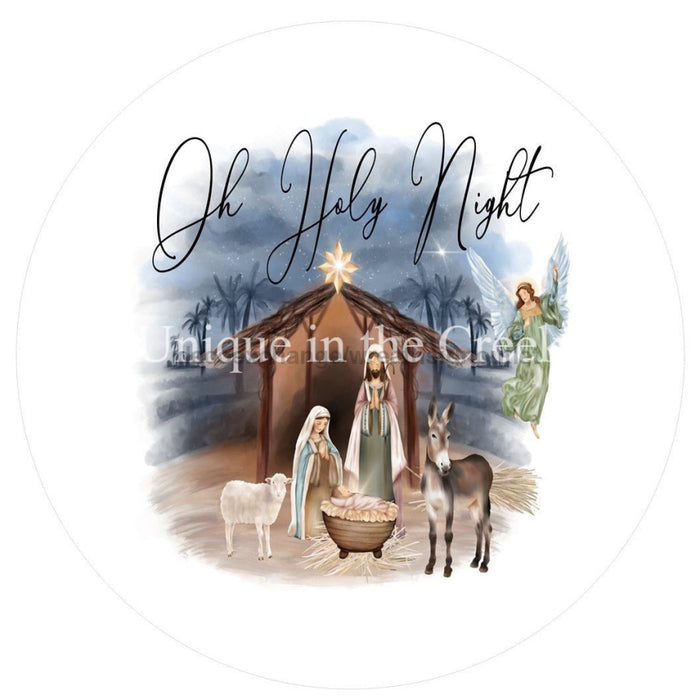 Vinyl Decal | Oh Holy Night | Religious | Christmas | Winter - Unique in the Creek LTD