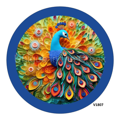 VINYL DECAL | ORANGE PEACOCK | 3D | EVERYDAY - Unique in the Creek LTD