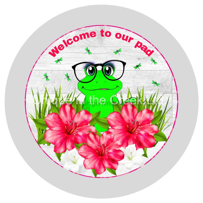 VINYL DECAL | OUR PAD | WELCOME | FFLORAL | EVERYDAY | SUMMER | FROG | SPRING - Unique in the Creek LTD