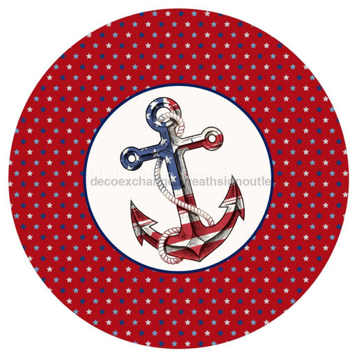 VINYL DECAL | PATRIOTIC ANCHOR | USA | NAUTICAL | WELCOME | EEVERYDAY | SUMMER - Unique in the Creek LTD