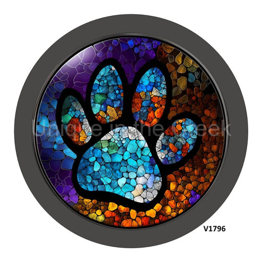 VINYL DECAL | PAW PRINT | STAINED GLASS | EVERYDAY | PETS | DOG | CATS - Unique in the Creek LTD