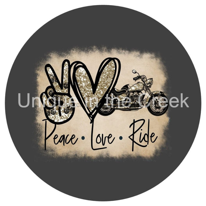 VINYL DECAL | PEACE | LOVE | RIDE | BIKER | EVERYDAY - Unique in the Creek LTD