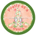 VINYL DECAL | PRETTY AS A PEACH | GNOME | GREEN CHECK | EVERYDAY | SUMMER - Unique in the Creek LTD