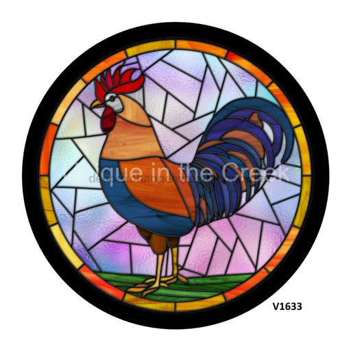 VINYL DECAL | ROOSTER | STAINED GLASS LOOK | FARM | ANIMALS | EVERYDAY - Unique in the Creek LTD