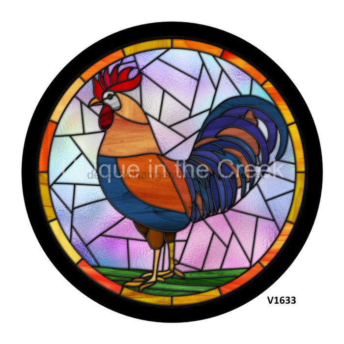 VINYL DECAL | ROOSTER | STAINED GLASS LOOK | FARM | ANIMALS | EVERYDAY - Unique in the Creek LTD