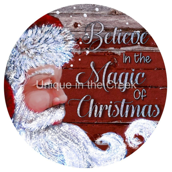 VINYL DECAL | SANTA | BELIEVE CHRISTMAS MAGIC | CHRISTMAS - Unique in the Creek LTD