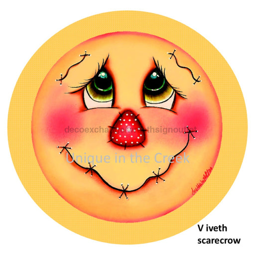 Vinyl Decal | Scarecrow | Iveth Wright | Fall | Autumn 10.5’’ Vinyl Round 10.5’’ Vinyl Round