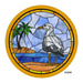 VINYL DECAL | SEAGULL / PALM TREES | STAINED GLASS LOOK | SUMMER | EVERYDAY - Unique in the Creek LTD
