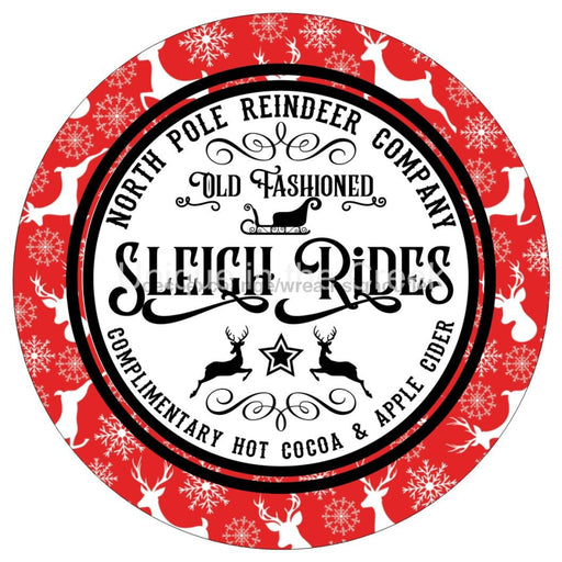 VINYL DECAL | SLEIGH RIDES | OLD FASHIONED | NORTH POLE | CHRISTMAS - Unique in the Creek LTD