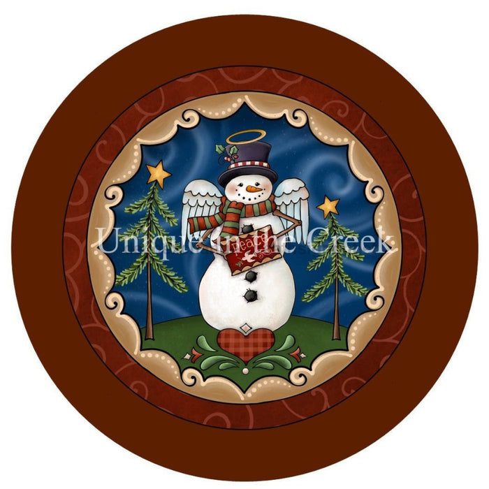 Vinyl Decal | Snowman Angel | Christmas | Winter - Unique in the Creek LTD