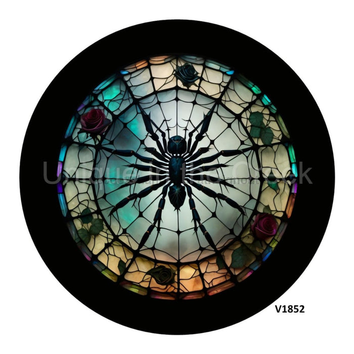 VINYL DECAL | SPIDER | STAIN GLASS | HALLOWEEN - Unique in the Creek LTD
