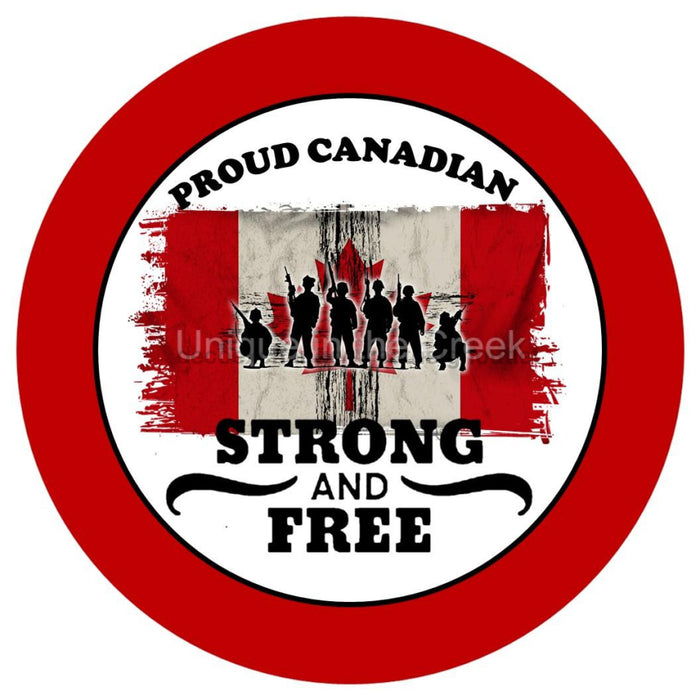 VINYL DECAL | STRONG AND FREE | PROUD | PATRIOTIC | CANADA | EVERYDAY - Unique in the Creek LTD