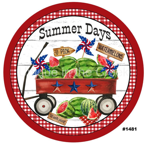 VINYL DECAL | SUMMER DAYS | WATERMELON | FARMHOUSE | SUMMER | RED WAGON - Unique in the Creek LTD