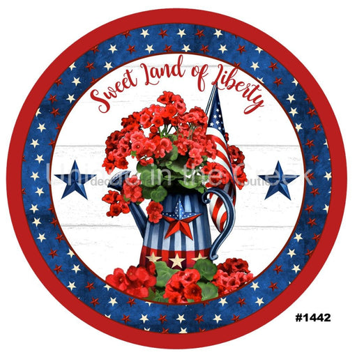 VINYL DECAL | SWEET LAND OF LIBERTY | RED/WHITE/BLUE | SUNFLOWER | PATRIOTIC | USA | SUMMER - Unique in the Creek LTD