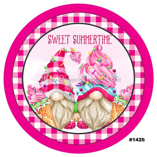 VINYL DECAL | SWEET SUMMERTIME | GNOMES | ICE CREAM | SUMMER | WELCOME - Unique in the Creek LTD