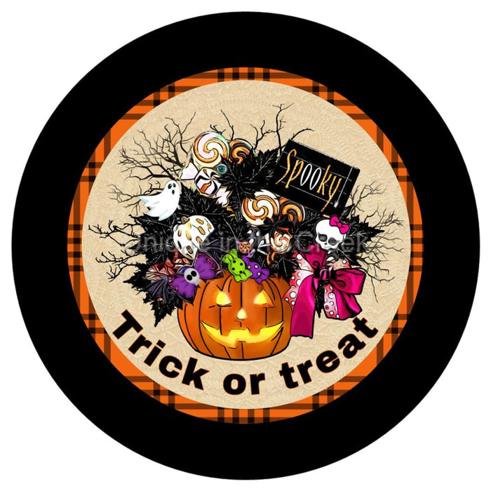 Vinyl Decal | Trick or Treat | Pumpkin | Candy | Halloween | Autumn | Fall - Unique in the Creek LTD