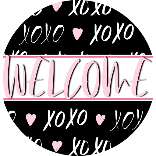 Vinyl Decal, Valentine Sign, 10" Round Metal Sign VINYL-DECOE-420, Sign For Wreath, DecoExchange - DecoExchange