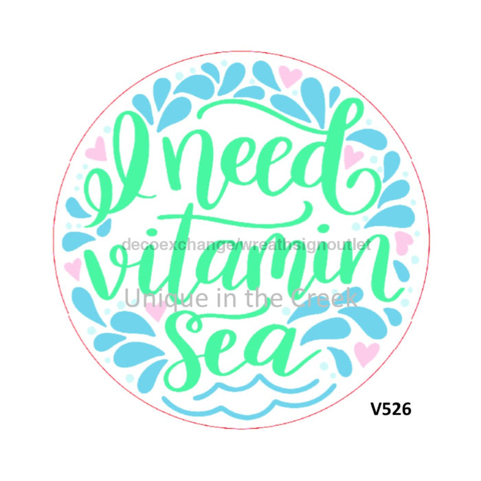 VINYL DECAL | VITAMIN SEA | BEACH | SUMMER | EVERYDAY 10.5’’ Vinyl Round 10.5’’ Vinyl Round